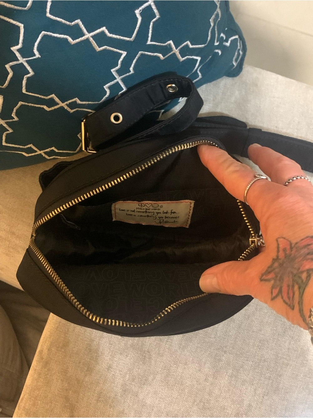 Peace,love, world Belt Bag - Picture 4 of 9